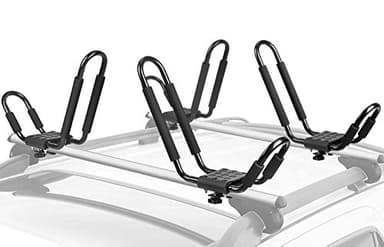 Leader Accessories J-Bar Kayak Roof Rack, 2 pairs with tie-downs
