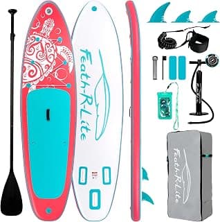 FEATH-R-LITE Inflatable Stand Up Paddle Board, 10 ft 6 in x 31.5 in