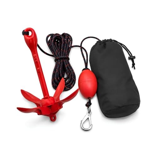 MarineNow 3.5 lb Folding Grapnel Anchor Kit with 25 ft Rope